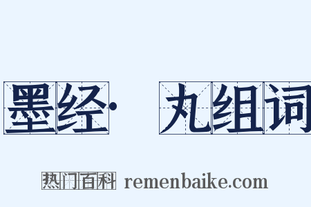 墨经·丸组词是什么意思的图片